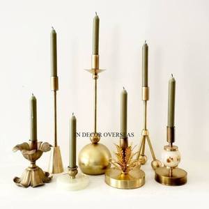 Bougeoir de pièce maîtresse de table plaqué or en métal de haute qualité de meilleure qualité de concepteur unique différent du fabricant indien - Product Image 1