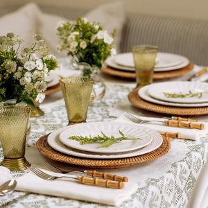 High Quality Eco-Friendly Natural <b>Rattan</b> Charger <b>Placemat</b> Modern Woven Mat Custom Size Available for Dining Kitchen Table Use - Product Image 5