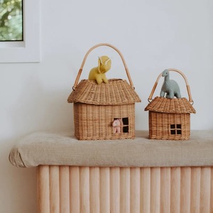 Panier en rotin naturel écologique - Grand panier - Rangement multifonctionnel moderne et polyvalent - Product Image 3