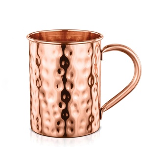 Best Quality Handmade <b>Metal</b> Hammered Water Mug With Copper <b>Straws</b> for Restaurant Hotel Parties - Product Image 6