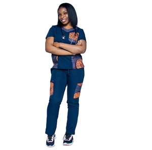 ชุดสครับ เสื้อกาวน์แพทย์ ชุดยูนิฟอร์มทางการแพทย์ ผ้าโพลีเอสเตอร์/เรยอน/สแปนเด็กซ์ ระบายอากาศได้ดี ผลิตตามสั่ง ขนาดสั่งตัดได้ สีขาว ดีไซน์สำหรับผู้หญิง - Product Image 4