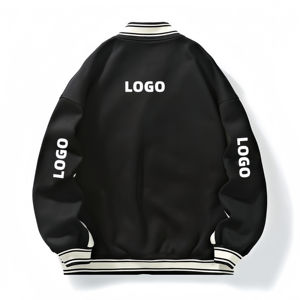 Veste de baseball en laine personnalisée pour hommes Varsity Bomber coupe-vent vêtements d'extérieur à manches en cuir manteau chaud de collège pour le printemps avant - Product Image 1