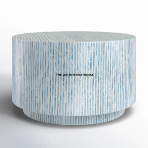 Table basse en nacre de haute qualité la plus vendue Table ronde faite à la main pour meubles décoratifs pour la maison - Product Image 3
