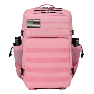 Custom Pink Durable Tactical Gym <b>Backpack</b> with Anti-Theft Waterproof Features for Multi-Sport Outdoor Activities Camping Hiking - Product Image 1
