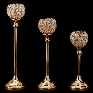 Good Quality Crystal Diamond Decorative <b>Candlestick</b> Stand Designer Home & Hotels Religious Decor for Christmas - Product Image 3