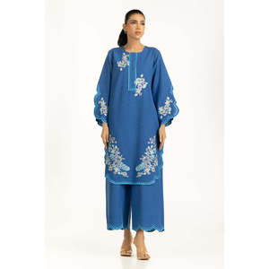 Conjunto de Traje Bordado Karandi para Mujer IPST-55205, Camisa y Pantalón para un Look Elegante - Product Image 3