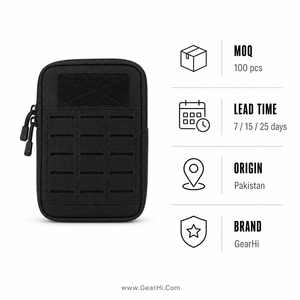 GP Pouch General Utility <b>Tag</b> Horizontal MOLLE Utility Pocket Laser Cut Cargo Pouch Nylon Self Draining Strong - Product Image 6