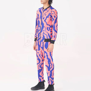 Chándal de sublimación de alta calidad para hombre de talla grande con chaqueta con cremallera y corredores con cordón a la venta - Product Image 3