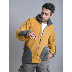 Chaqueta de lana Sherpa de invierno para hombre hecha a medida de alta calidad Nuevo estilo Poliéster polar con cierre de cremallera Talla XL - Product Image 1