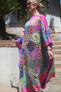 ชุดเดรสยาวทรงหลวมแบบวินเทจสำหรับผู้หญิง แขนยาวพิมพ์ลายดิจิทัล ผ้าวิสโคสคุณภาพสูง สไตล์สตรีทแวร์ ไซส์พลัส - Product Image 2