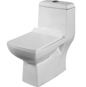 Toilette monobloc compacte en céramique avec hauteur confortable et style moderne pour petites salles de bain d'Inde - Product Image 2