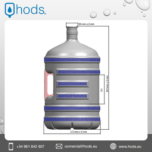 PET de plástico sin BPA y mango higiénico insertado 20 litros de capacidad botella de agua de 5 galones para dispensador de agua - Product Image 6