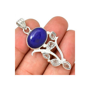 ร้านนี้สุดยอดการออกแบบล่าสุดที่ยอดเยี่ยม925เงินสเตอริ่งธรรมชาติจี้พลอยเฮอร์คิเมอร์เครื่องประดับที่ดีราคาไม่แพง - Product Image 1