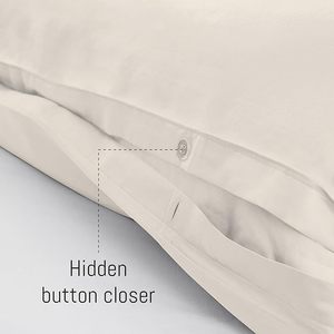 Ensemble de housse de couette double 100% coton biologique ivoire <span class=keywords><strong>200x200</strong></span> cm 4 pièces literie double légère et respirante pour un confort complet - Product Image 5