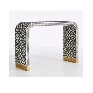 Console en incrustation d'os, table en incrustation d'os de style marocain - Product Image 3