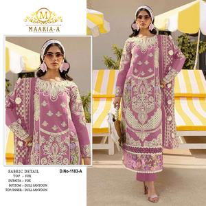 Ropa ocasional Faux Georgette con bordado, traje Salwar, fabricante y proveedor de Surat, tarifa más baja - Product Image 3