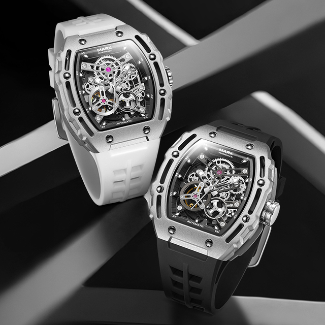2023  Fashion Male Automatic Movement Mechanic Hand Mens Wrist Luxury Skeleton Mechanical Watch FW-6700