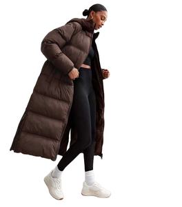 Abrigo Cálido de Invierno 2025-2026 para Mujer, Chaqueta Larga con Capucha y Diseño de Broches, Plumón de Ganso Blanco, Gruesa, Impermeable, Teñido Liso - Product Image 2