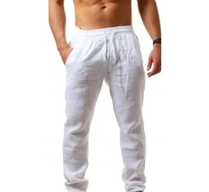 100% coton pantalons de survêtement survêtement Logo personnalisé pantalons de survêtement nouveau Style Baggy droit pour hommes polaire hommes pantalons lavés - Product Image 4