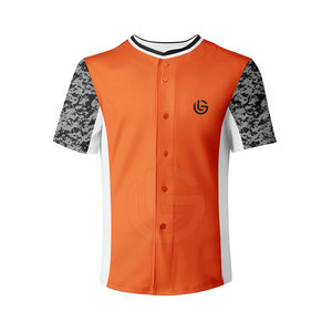 Ventes directes d'usine maillot de Baseball à manches courtes pour hommes 100% Polyester col en v personnalisable respirant vêtements de Sport de haute qualité - Product Image 4