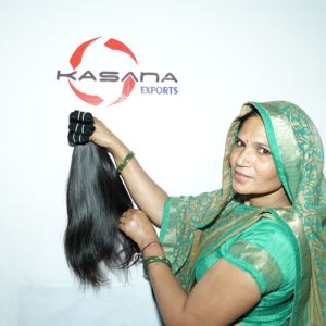 Cheveux de couleur naturelle vendeurs de cheveux humains à cuticule alignée machine à double trame à ondulations profondes pour femmes indiennes bon marché noires - Product Image 2