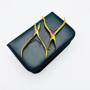 ชุดฝึกอบรมต่อผมระดับมืออาชีพสำหรับนักเรียน คีมสแตนเลสเกรดผ่าตัดชุบทอง  รับทำโลโก้ตามสั่ง - Product Image 4