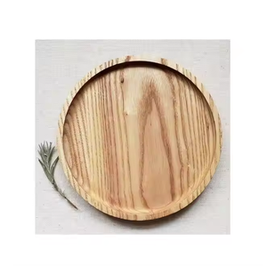 Assiettes sûres Plats et assiettes de service Assiette ronde en acacia Plats en bois en gros par l'artisanat en croissant - Product Image 5