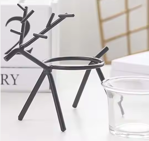 Porte-bougie chauffe-plat en forme de renne de Noël, décoratif pour la maison, en métal, pour bougies chauffe-plat, décoration de table - Product Image 5