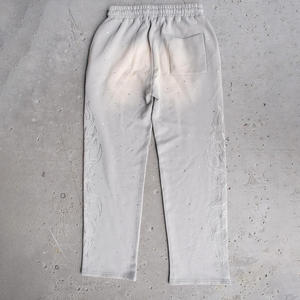 Wholesale Men's Winter Casual Sweatpants-Eco-Friendly 100% Cotton Canvas Fleece Thickness <b>Elastic</b> Waist <b>Lace</b>-Up Closure - Product Image 5