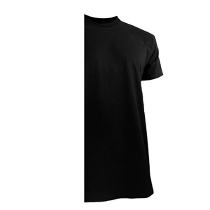 Camiseta de Manga Corta Casual para Hombre, Talla Grande, con Logotipo Personalizable de Alta Calidad, Transpirable, Ecológica, Orgánica, Negra - Product Image 3