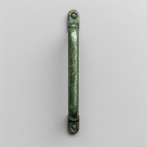 Elegante palanca de puerta de latón hecha a mano, diseño Premium de Crest Regal con acabado de pátina Vintage para aplicaciones de dormitorio y baño - Product Image 2