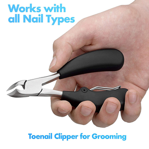 Wholesale Cuticle Nail Nipper Dead Skin Cuticle Fingernail Toenail Nail Clippers Rubber Grip Handle With Custom Size - Product Image 3