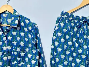 Camisón Vintage indio hecho a mano para mujer cómodo duradero ajuste relajado Loungewear bloque impreso estilo romántico ODM suministro - Product Image 2