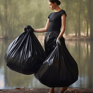 Túi rác công suất lớn nhiệm vụ nặng nề 55 gallon khách sạn Đen thêm túi rác thương mại lớn túi rác công nghiệp - Product Image 6