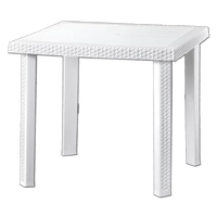 Table basse d'extérieur en rotin de style moderne traditionnel certifiée ISO9001 italienne, résistante aux intempéries, en PP, pour cour et salon