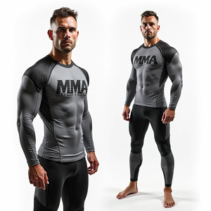 Customized Compression Fit <b>Rash</b> <b>Guard</b> Full And Short Sleeve with Sublimated Design for MMA HD Print kimono de jiu jitsu - Product Image 4