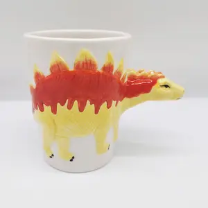 恐龙中国工厂工艺品定制纪念杯3D动物创意陶瓷咖啡瓷杯