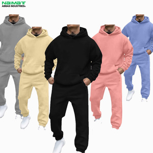Haute qualité hommes survêtement hiver Polyester Jogger ensembles deux pièces ensemble respirant personnalisé polaire hommes survêtement - Product Image 1
