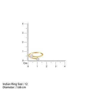 Lab Grown Gold Bypass Diamond Ring Accesorio de lujo de moda - Product Image 4