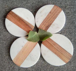 Luxury PU Decorative Wooden Coasters Office & Dining <b>Table</b> Coffee Mugs & <b>Beer</b> Wood Pads for Wedding Occasions by AYAANS - Product Image 4