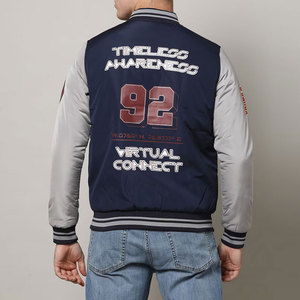 Color liso disponible diferentes tamaños hombres chaqueta de bombardero diseño elegante bordado parche chaqueta de Bombardero - Product Image 3