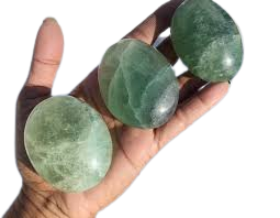 Piedra de Palma de fluorita verde, piedra natural curativa, piedra preciosa, palmera tallada, ágata de cuarzo, piedras de Palma de cristal, mayorista - Product Image 2