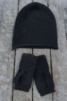 Gants d'hiver noirs premium sans couture pour femme, style streetwear, en textile turc de haute qualité (polyester/nylon), décontractés, sportifs et élégants
