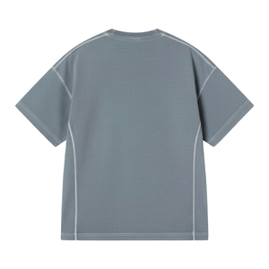 Camiseta de Gran Tamaño con Estampado Tejido, Estilo Vintage, Lavado Ácido Ecológico, Teñido con Pigmentos, 100% Algodón, Ropa Urbana para Hombre, Modelo 2026 - Product Image 2