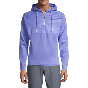 Novedad de 2024, sudaderas con capucha transpirables de talla grande para hombre, servicio OEM ODM personalizable, sudaderas con capucha de media cremallera, Invierno teñido liso - Product Image 1