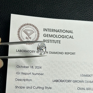 D Color VS1 Lab Grown Oval Cut 1 a 3 Carat CVD Diamond con certificación IGI para hacer joyas de anillo - Product Image 5