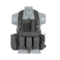 Gilet de paintball unisexe personnalisable de haute qualité, à dégagement rapide, réversible, avec option porte-chargeur noir, en polyester respirant pour l'extérieur