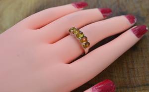 Anillo de estilo bohemio de Plata de Ley 925 con piedras preciosas de turmalina, regalo de boda chapado en rodio para mujer, joyería hecha a mano para fiestas - Product Image 2