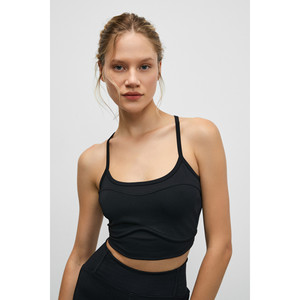 Urban Beat GROVIX Sujetador deportivo con tiras y relleno en el busto, suave y elástico, con textura en la espalda, para mujer - Product Image 6