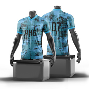 Maillots de football personnalisés pour hommes adultes, équipes universitaires et professionnelles, imprimés par sublimation, 100% polyester, noms et numéros d'équipe personnalisés, séchage rapide - Product Image 3